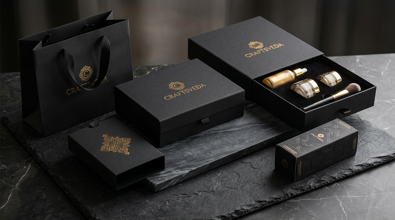 Custom rigid boxes, magnetic flap packaging, and paper bags crafted by CraftsVeda